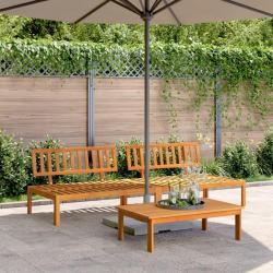 Canap&eacute;s centraux palette de jardin 2 pcs bois massif d'acacia