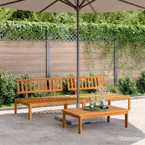 Canap�s centraux palette de jardin 2 pcs bois massif d'acacia
