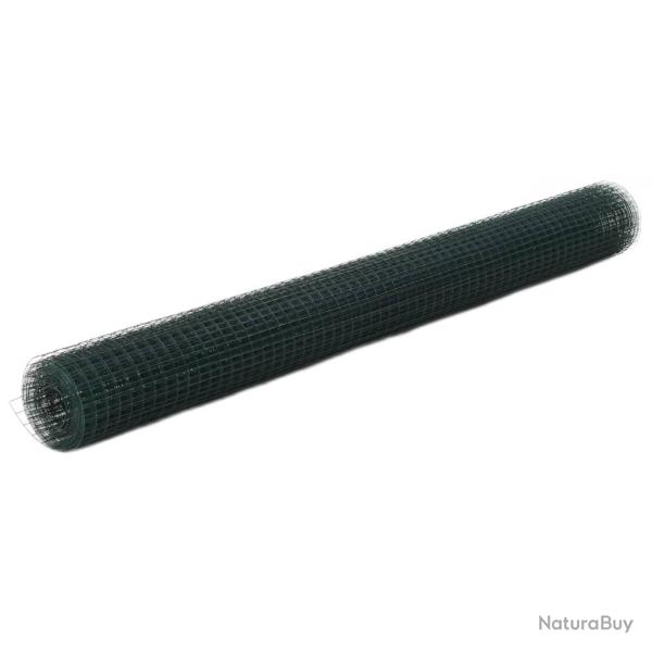 Grillage acier avec rev�tement en PVC 25x1,5 m vert