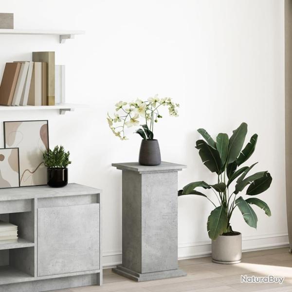 Pi�destal avec rangement gris b�ton 31x30x60 cm bois ing�nierie