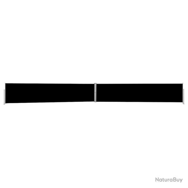 Auvent latral rtractable de patio 140x1200 cm Noir