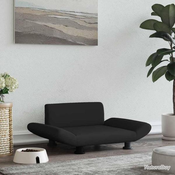 Lit pour chien noir 70x45x28 cm tissu
