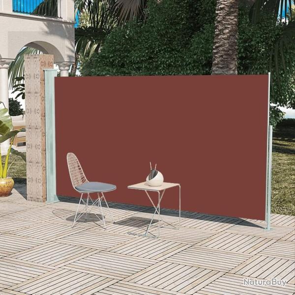 Auvent latral rtractable de patio 160x300 cm Marron