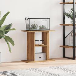 Support d'aquarium ch&ecirc;ne marron 60x30x60 cm bois d'ing&eacute;nierie