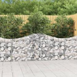 Paniers &agrave; gabions arqu&eacute;s 3 pcs 200x30x80/100 cm Fer galvanis&eacute;
