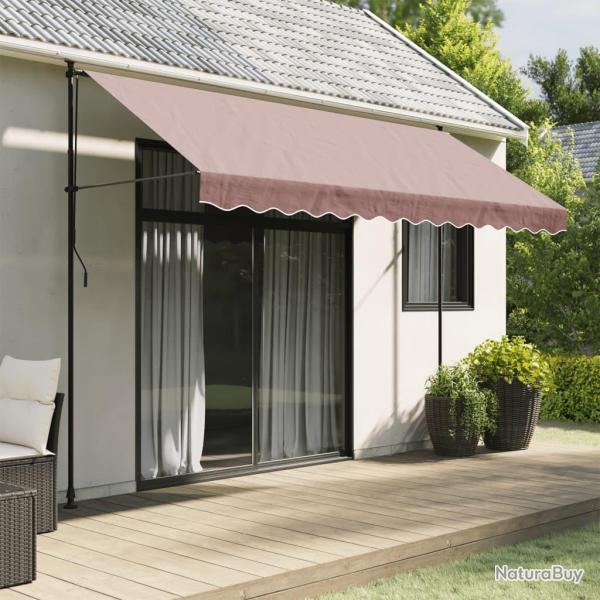 Tissu de remplacement de cantonni�re d'auvent rayure marron