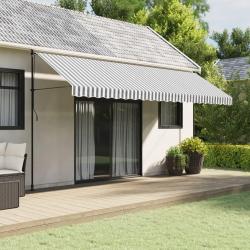 Tissu de remplacement de cantonni&egrave;re d'auvent anthracite blanc