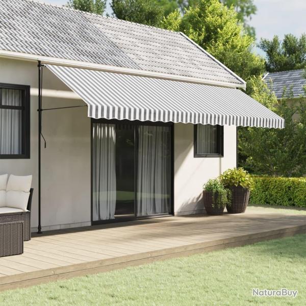 Tissu de remplacement de cantonni�re d'auvent anthracite blanc