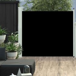 Auvent lat&eacute;ral r&eacute;tractable de patio 100x300 cm Noir