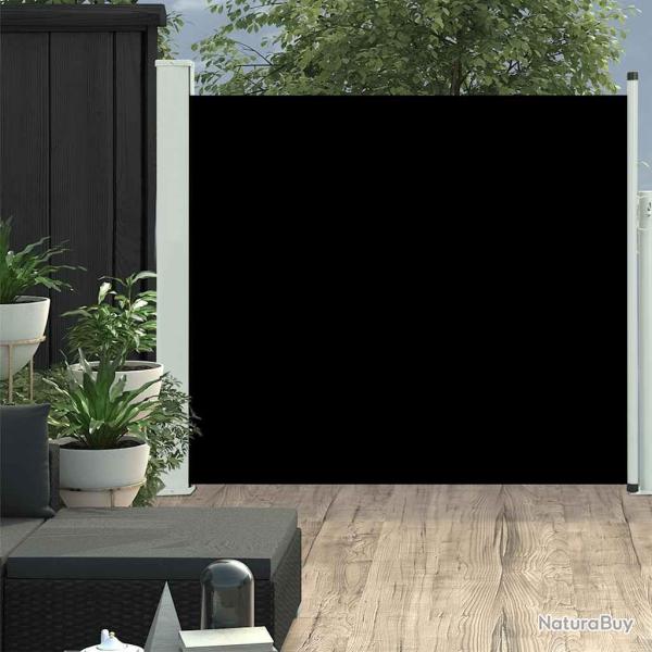 Auvent lat�ral r�tractable de patio 100x300 cm Noir