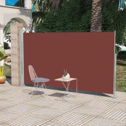 Auvent lat&eacute;ral r&eacute;tractable de patio 160 x 300 cm Marron