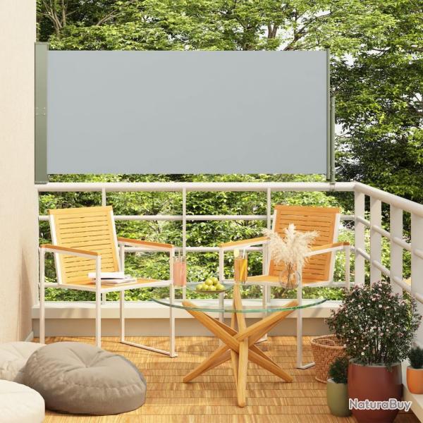 Auvent latral rtractable de patio 140x300 cm Gris