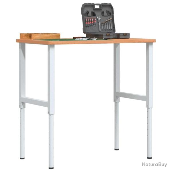 �tabli 100x60x(71,5-98) cm bois massif de h�tre rectangulaire