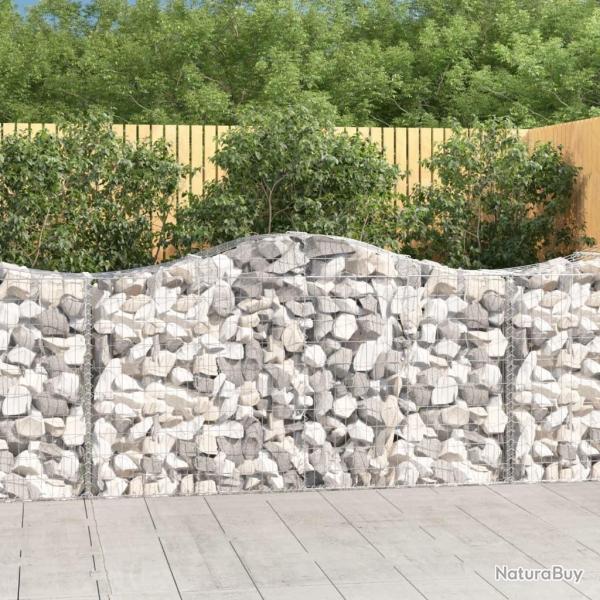 Paniers � gabions arqu�s 4 pcs 200x50x100/120 cm fer galvanis�