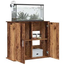Support pour aquarium vieux bois 81x36x73 cm bois d'ing&eacute;nierie