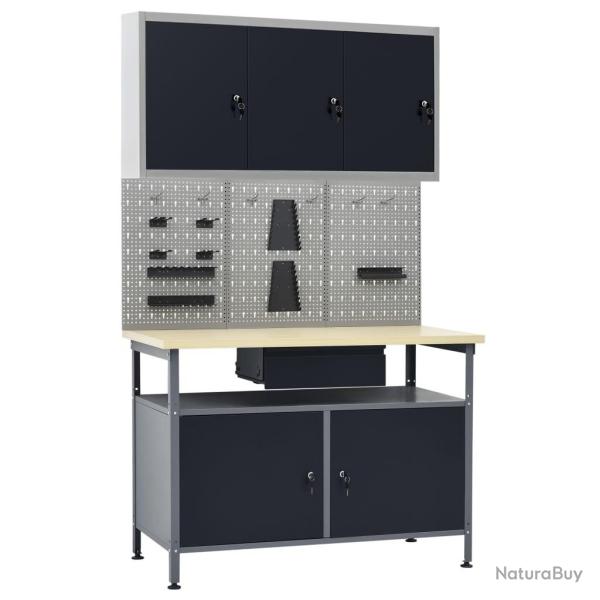 �tabli avec 3 panneaux muraux et 1 armoire