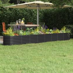 Lit sur&eacute;lev&eacute; de jardin Acier enduit de poudre Anthracite