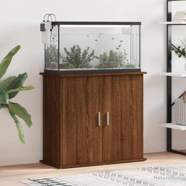 Support pour aquarium ch�ne marron 81x36x73cm bois d'ing�nierie