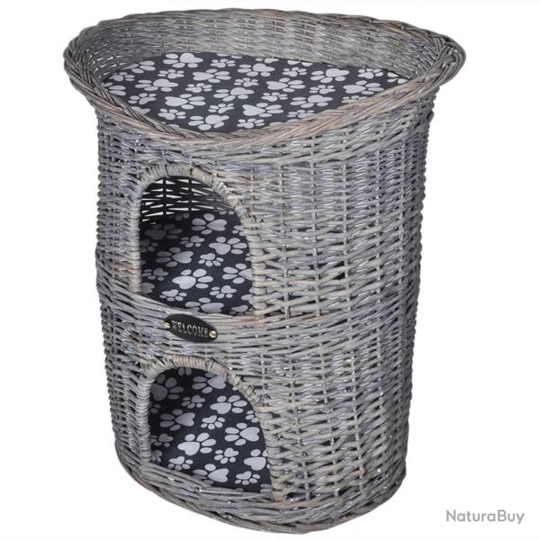 Arbre/maison 2 niveaux � chat avec coussin Saule
