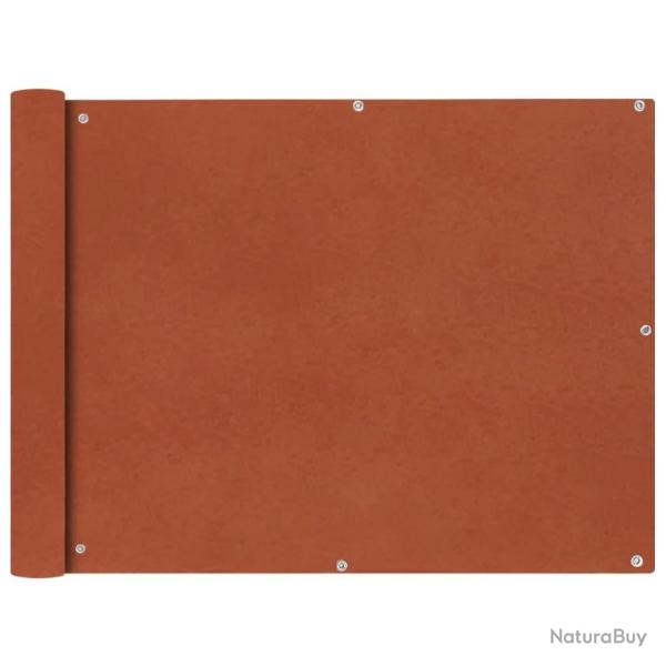 �cran de balcon en tissu Oxford 90x400 cm Ocre marron