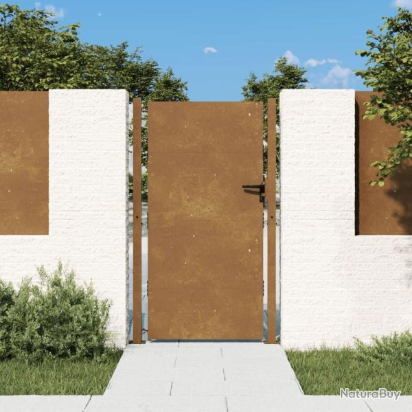 Portail de jardin 100x200 cm en acier Corten