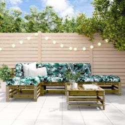 Salon de jardin 6 pcs bois de pin impr&eacute;gn&eacute;