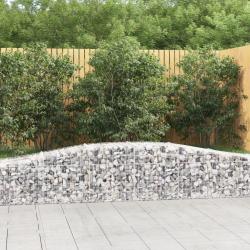 Paniers &agrave; gabions arqu&eacute;s 2 pcs 400x50x40/60 cm Fer galvanis&eacute;