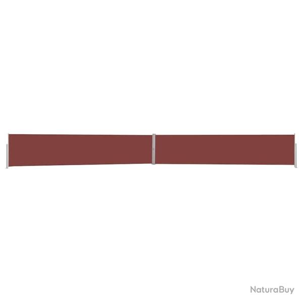 Auvent latral rtractable de patio 140x1200 cm Marron