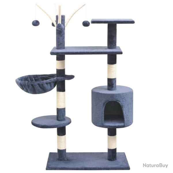 Arbre � chat avec griffoirs en sisal 125 cm Bleu fonc�
