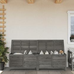 Bo&icirc;te de rangement de jardin anthracite bois massif de sapin