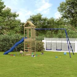 Aire de jeux d'ext&eacute;rieur bois de pin impr&eacute;gn&eacute;