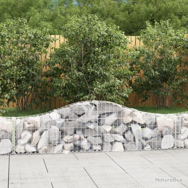 Paniers � gabions arqu�s 2 pcs 200x30x40/60 cm Fer galvanis�