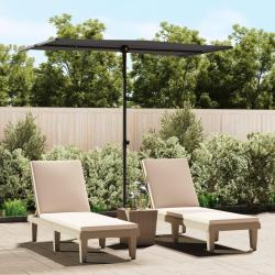 Parasol de jardin avec m&acirc;t en aluminium 180x110 cm anthracite