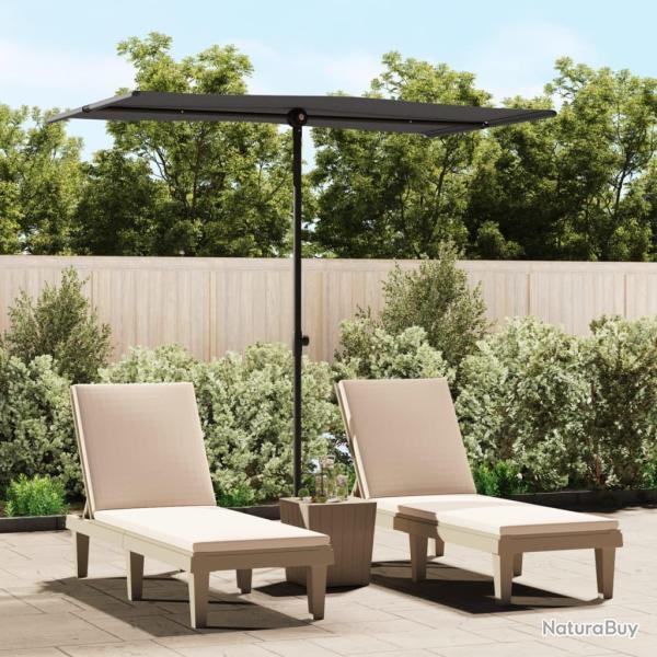 Parasol de jardin avec m�t en aluminium 180x110 cm anthracite