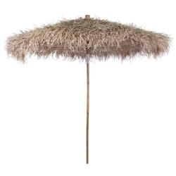 Parasol en bambou avec toit en feuille de bananier 210 cm