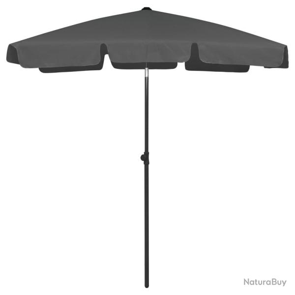 Parasol de plage anthracite 180x120 cm