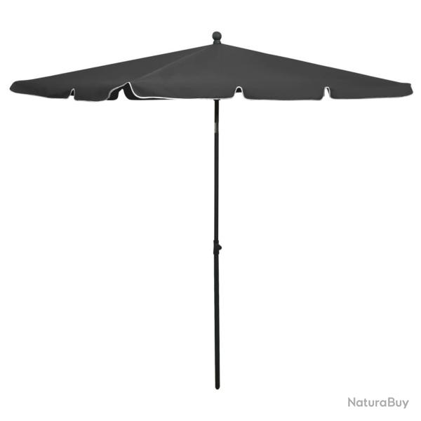 Parasol de jardin avec m�t 210x140 cm Anthracite