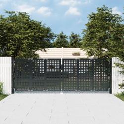 Portail de jardin Anthracite 300x75 cm Acier
