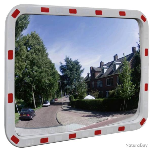 Miroir de trafic convexe rectangulaire 60x80cm et r�flecteurs