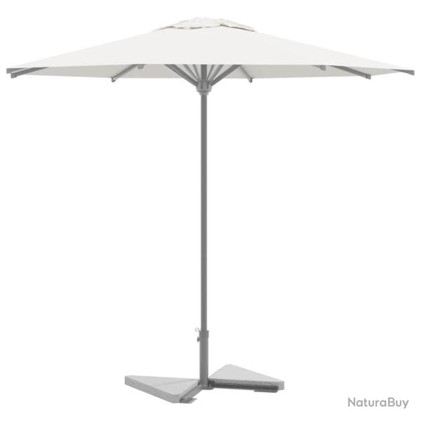 Plaques de poids de parasol 2 pcs triangulaire granit gris 14kg