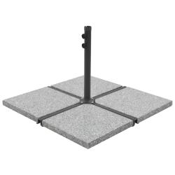 Plaque de poids carr&eacute;e pour parasol Granit 25 kg Gris
