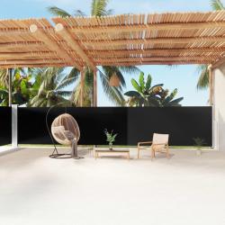 Auvent lat&eacute;ral r&eacute;tractable Noir 160x1200 cm