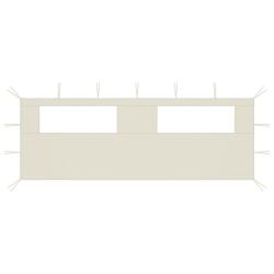 Paroi lat&eacute;rale de belv&eacute;d&egrave;re avec fen&ecirc;tres 6x2 m Cr&egrave;me