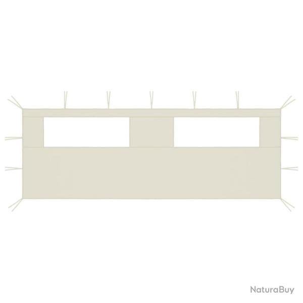 Paroi latrale de belvdre avec fentres 6x2 m Crme