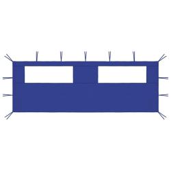Paroi lat&eacute;rale de belv&eacute;d&egrave;re avec fen&ecirc;tres 6x2 m Bleu