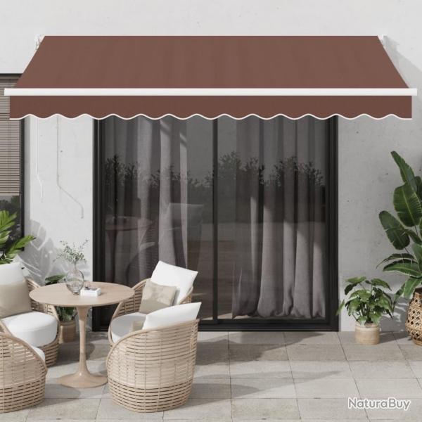 Auvent manuel r�tractable marron 350x250 cm