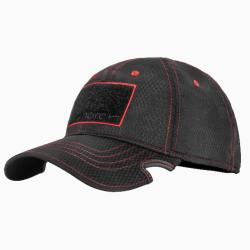 Casquette Athlete Operator Classic Ajustable Noir/Rouge
