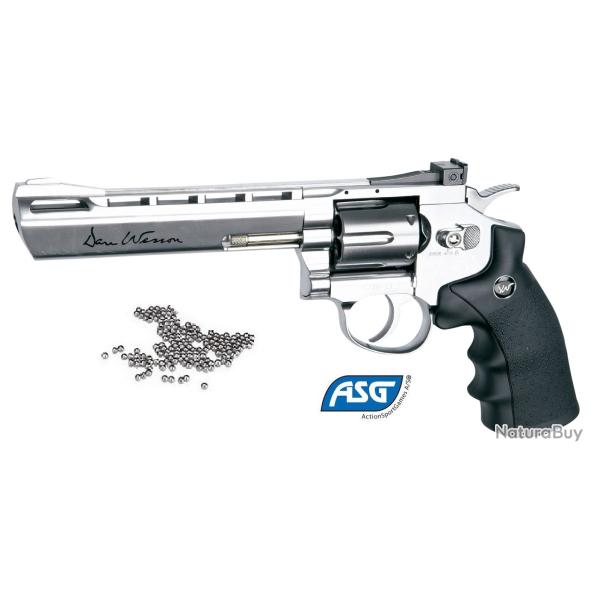 Revolver GNB DAN WESSON 6'' Chrome brillant   * Cal 4.5 Bille Acier