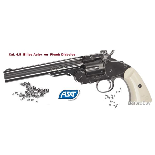 Revolver  schofield  6''  gris / Cal 4.5 Bille Acier