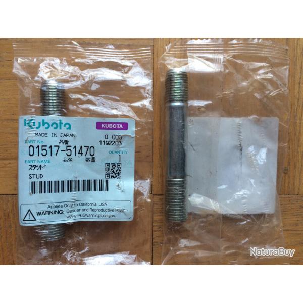 10 GOUJONS DE ROUE KUBOTA Ref. 0151751470